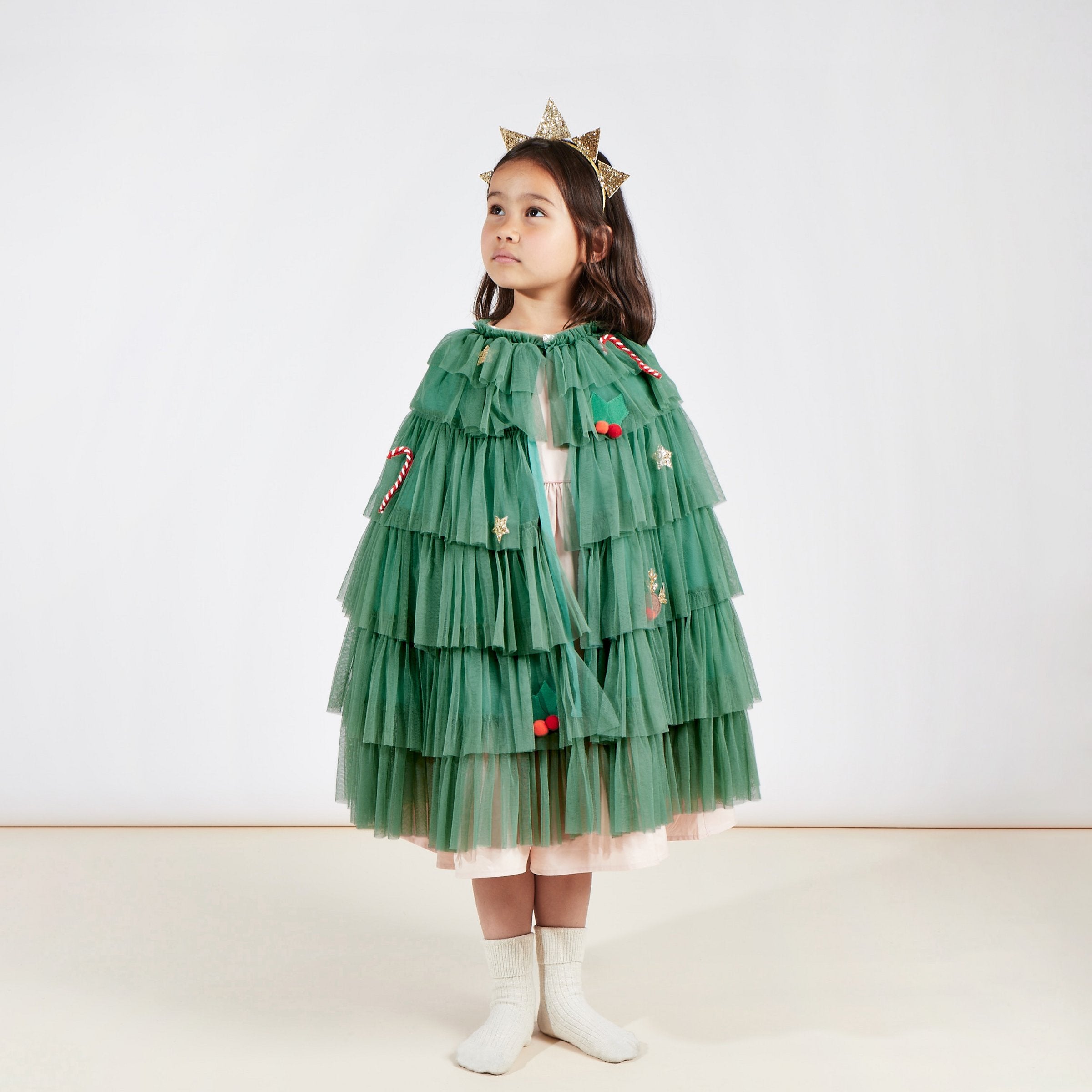 green christmas tree dress Christmas Tree Dress with Headpiece