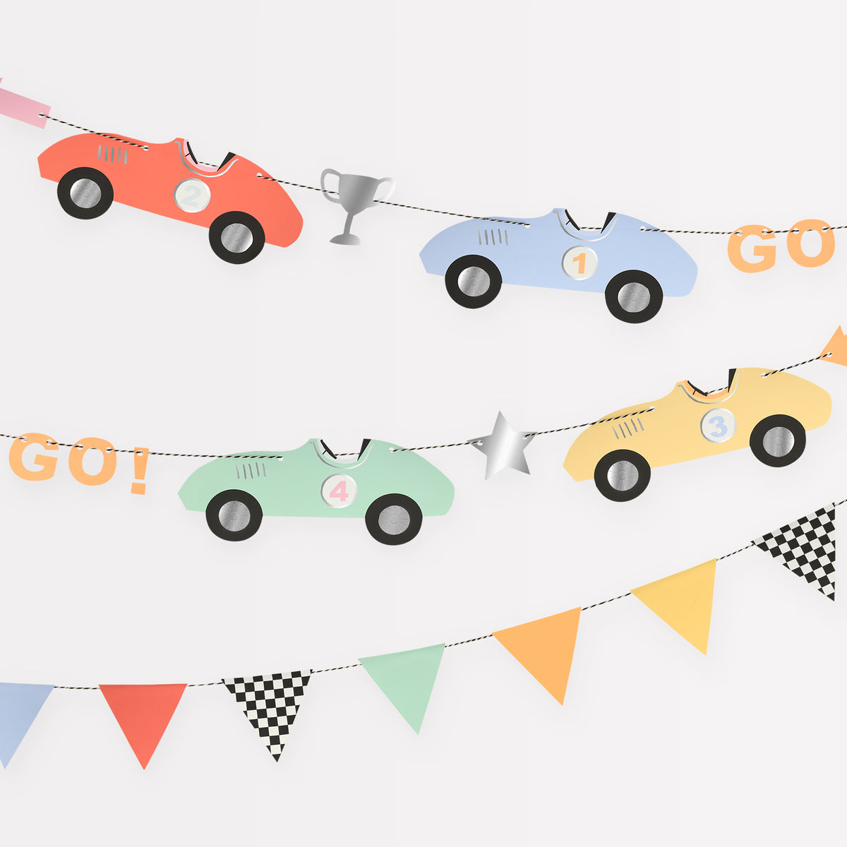 Bougies D'anniversaire Thème Voiture De Course - Lot De 12, Noir Et Blanc - Pour Gâteau, Fête, Baby Shower - 9,5 Cm - 3