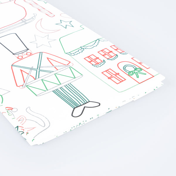 Our Christmas tablecloth is a paper tablecloth with Christmas icons to colour in, for lots of fun. Image2