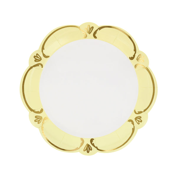 Our elegant party plates, made from high-quality paper, feature a stunning rococo design, pastel shades and shiny gold foil details. Image7