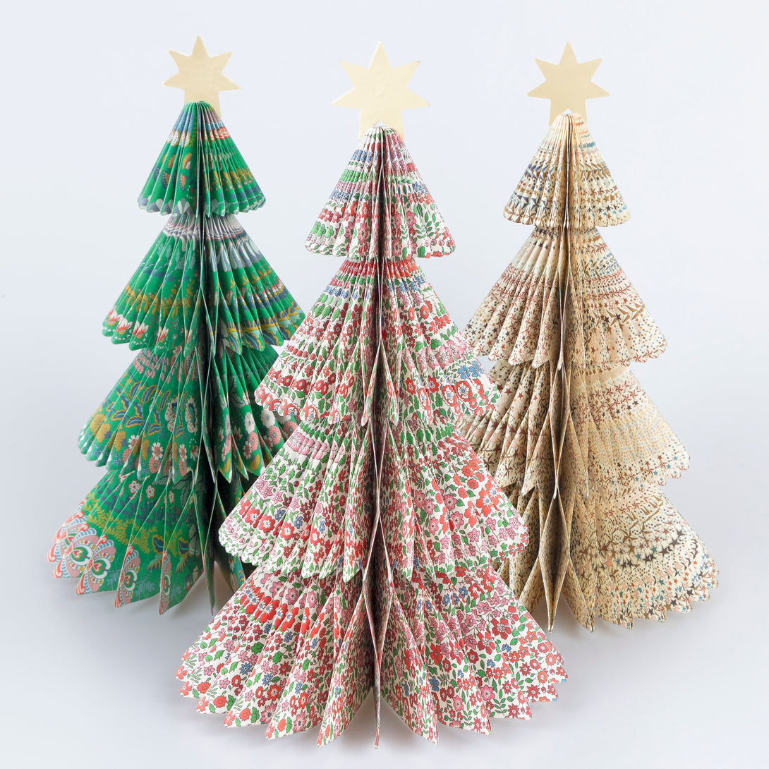 Enjoy a Meri Meri and Liberty Christmas collaboration with our placecards, place mats, no-snap crackers, 3D trees and festive garland. 
