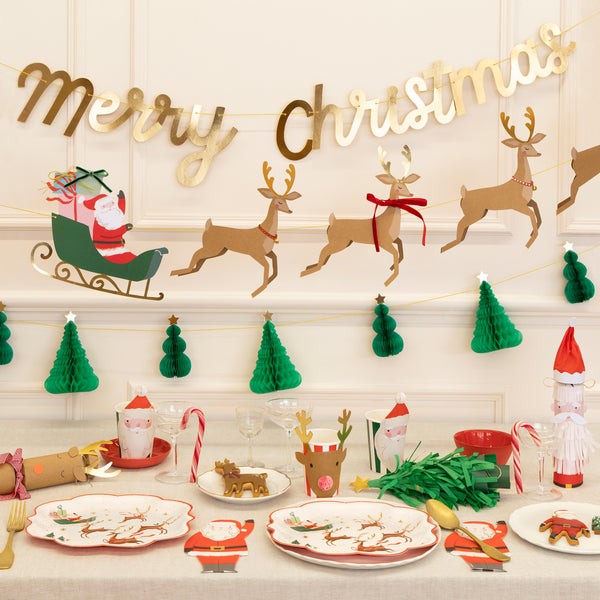 Bring the cheer of Santa to a family Christmas party with our paper plates, cups, napkins, crackers and statement Christmas garlands. 