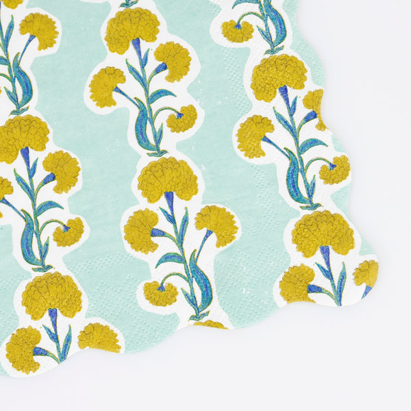 Our disposable napkins, in a large size, feature Molly Mahon floral patterns, ideal for a stylish gathering. Image2