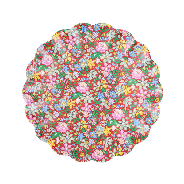 Our small Christmas melamine plates feature 8 Liberty floral print designs in red and green tones for a stylish look, year after year. Image9