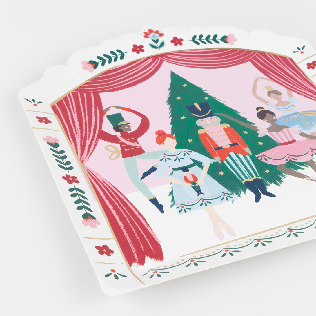 Enjoy a Nutcracker Ballet party this Christmas with our paper plates, napkins, cups, no-snap crackers and a statement Christmas garland. 