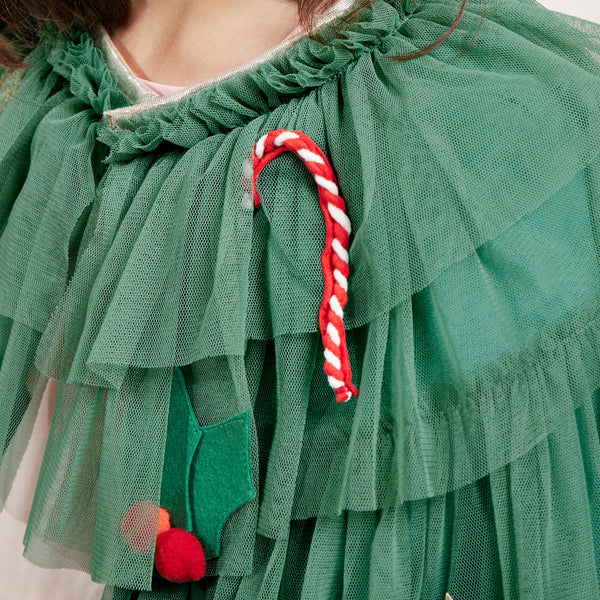 This gorgeous Christmas tree costume is made from tulle with delightful Christmas embellishments Image5