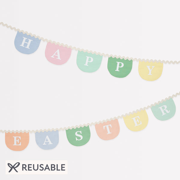 Add our fabric Easter garland to your Easter hanging decorations, the pastel colours look amazing on the wall or table. Image1