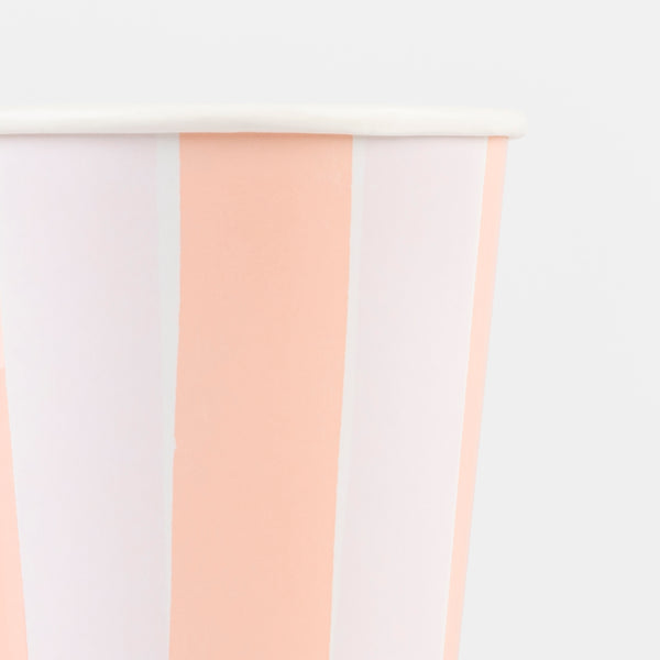 Our striped cups are the perfect paper cups, in pastel shades, for any springtime party. Image2