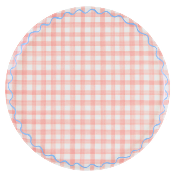Our large reusable plates have a pretty gingham print design in six cheerful colours, ideal for baby showers, picnics and birthdays. Image4