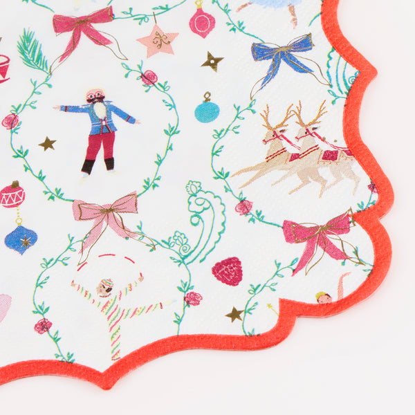 Our large Christmas paper napkins, with a design based on the NYCB's The Nutcracker, are stylish and practical. Image3