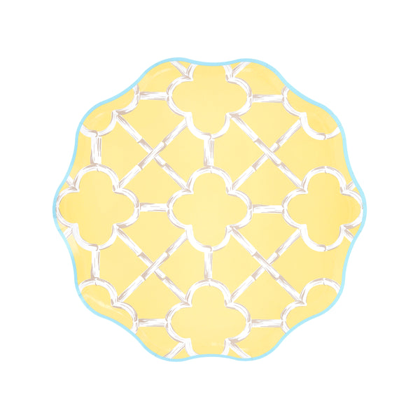 Our party plates, in a side plate size, come in four summery colours with a charming bamboo design, perfect for birthdays and picnics. Image6