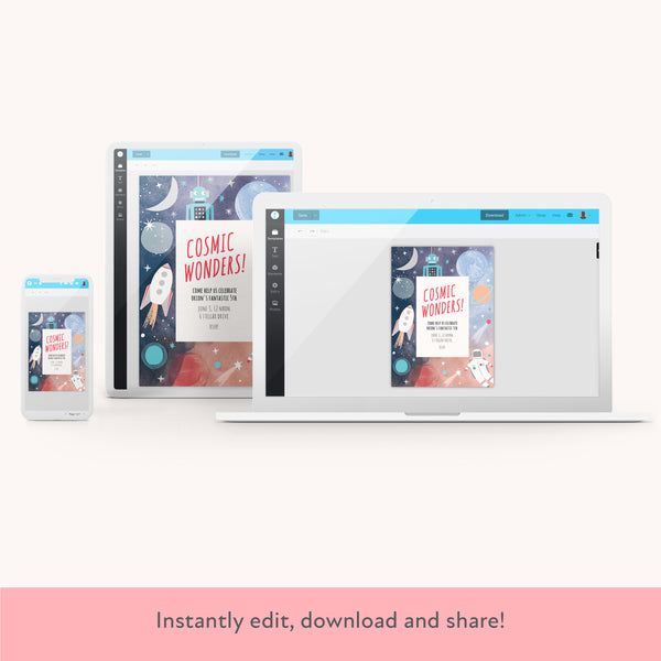 Space Download & Print Invitation Image2