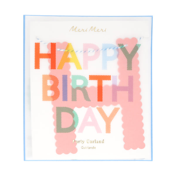 Our Happy Birthday garland, made with bright paper letters with scalloped details, adds a stylish and colourful decoration. Image3