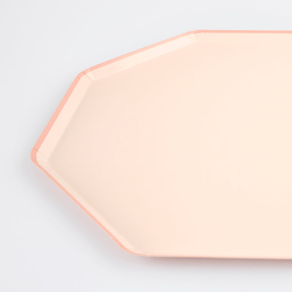 Our paper plates , in a soft shade of pink, are the perfect dinner plates for a loving meal. Image3