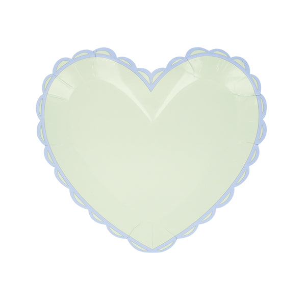 Our small plates, in heart shapes, feature a range of pretty pastel colours and a scalloped border. Image7