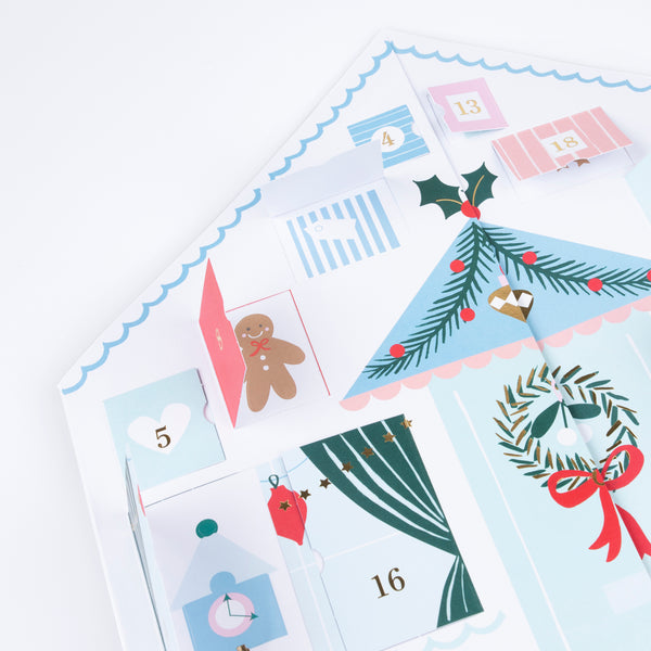 Our sticker advent calendar, with stickers to decorate Santa's cabin, is the perfect festive playful activity for kids. Image4