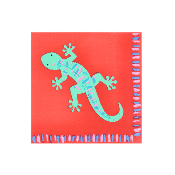 Our large paper napkins feature vibrant rainforest animals, perfect for a jungle party theme. Image7