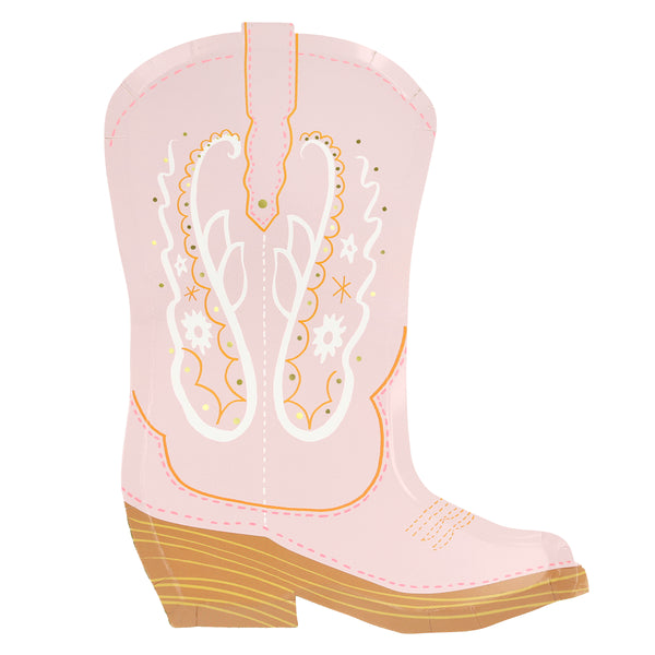 Our paper plates, in the shape of colourful cowboy boots, are perfect for a Western party. Image4