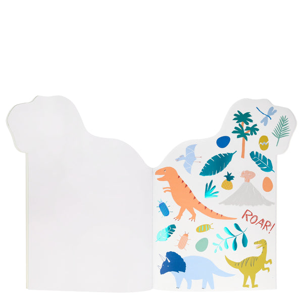 Creative kids who love dinosaurs will enjoy our sketch book filled with stickers, perfect to pop into dinosaur party bags. Image1