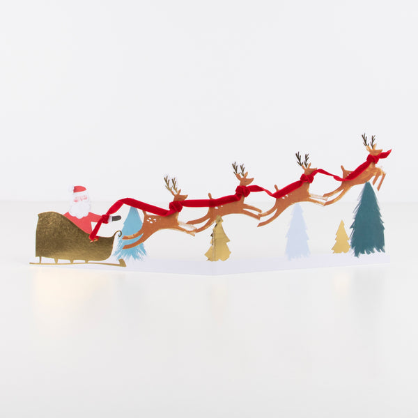 This sensational Santa Christmas Card transforms into a 3D Christmas decoration, with gold foil details and embellishments. Image3