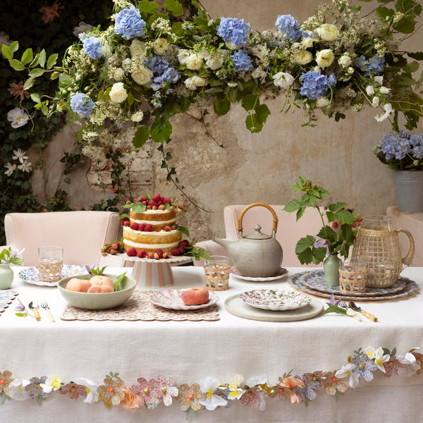Our floral garland features pretty Liberty prints, making it wonderful for home decoration or as a baby shower decoration. Image2