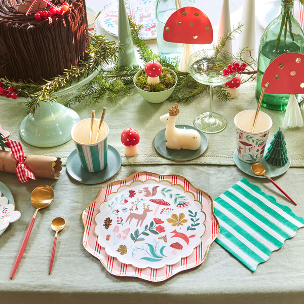 Our Christmas side plates, with woodland flowers and animals, are perfect for all your Christmas celebrations. Image2