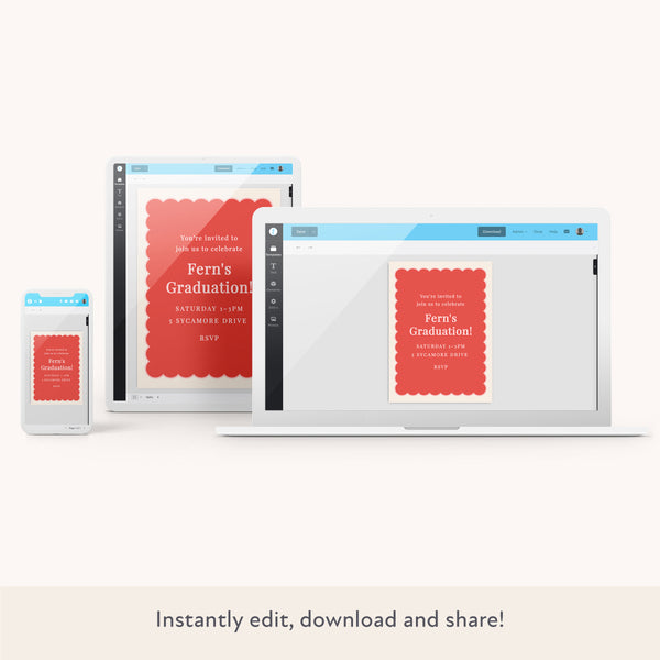 Invito rosso a smerlo da scaricare e stampare