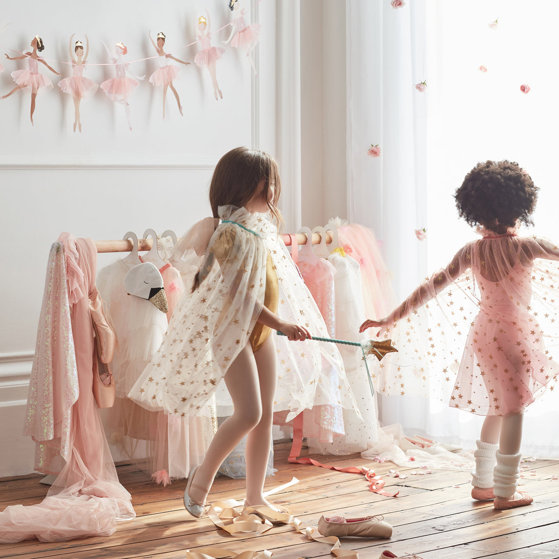 White Tulle Star Cape Image7