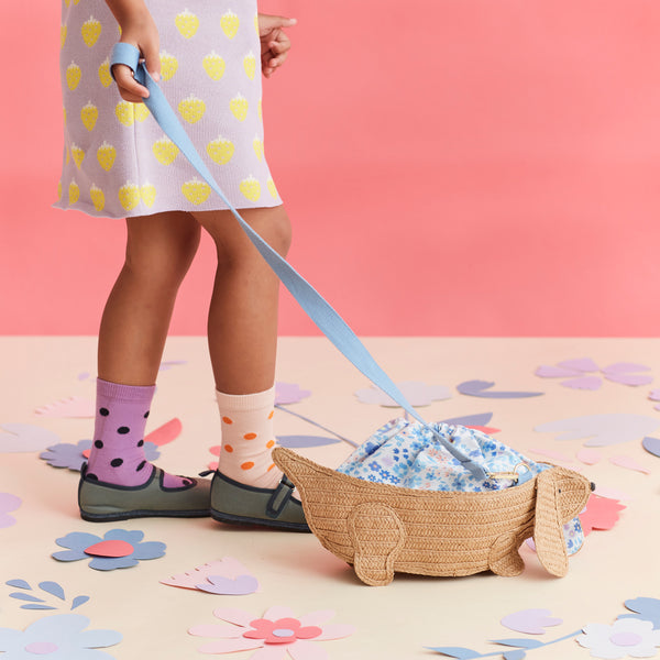 Our accessories for kids range includes a wonderful on-trend sausage dog design bag, so cute. Image3