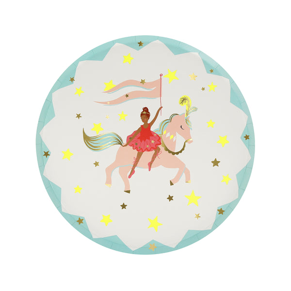 Make your circus party look amazing with our circus side plates each featuring classic circus characters . Image1