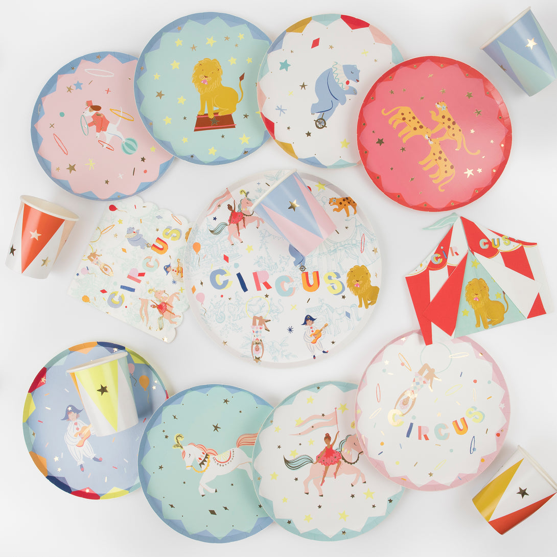 Our party bags, in the shape of a big top circus tent, are perfect for a circus themed party.