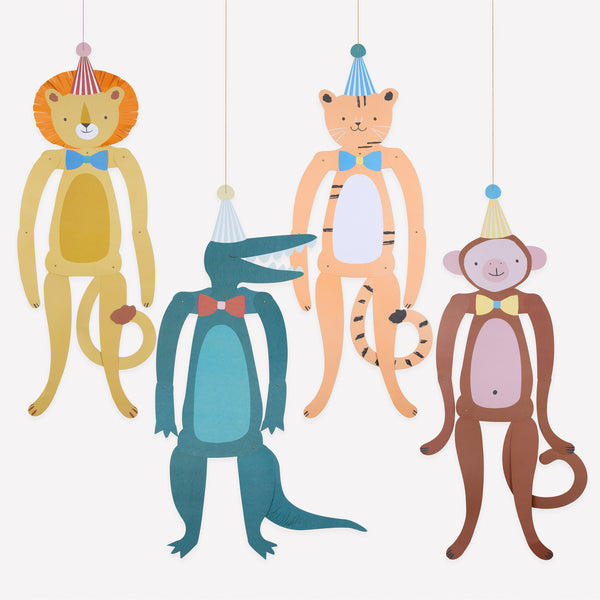 Add fun to a safari party or any celebration with our giant animal decorations, with moveable limbs. Image1
