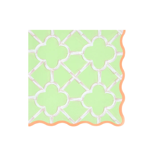 Our large napkins, made from 3-ply paper, come in four bright colours with a sensational bamboo design, perfect for birthdays and picnics. Image3