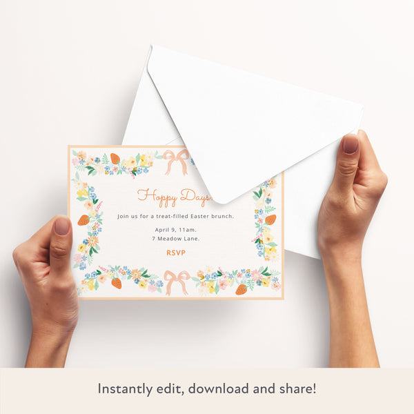 Our spring invitations are easy to personalise and download Image3