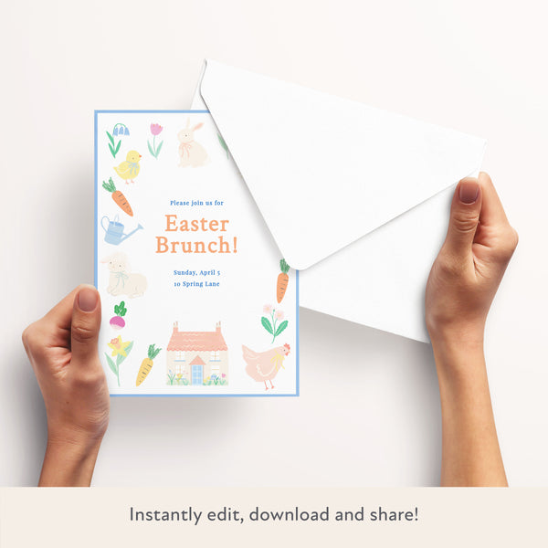 Easter Vegetable Garden Download & Print Invitation Image3
