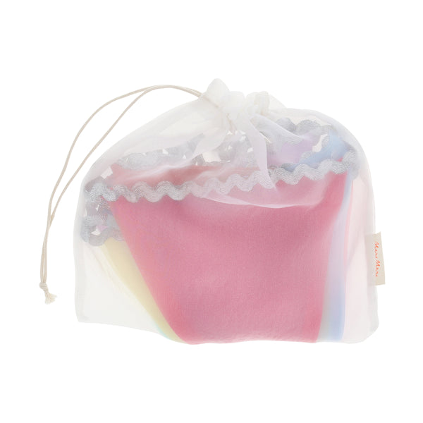 Our rainbow garland is ideal to add charm and colour to any celebration, made with organza flags in 8 colours it's reusable and decorative. Image6