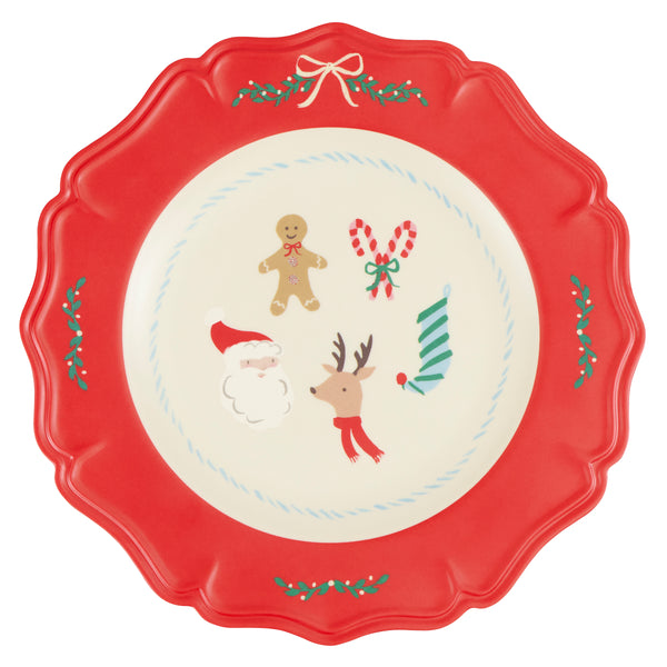 Our Christmas melamine plates, in a large plate size, feature jolly designs of traditional Christmas motifs with seasonal colours for a fun look. Image4