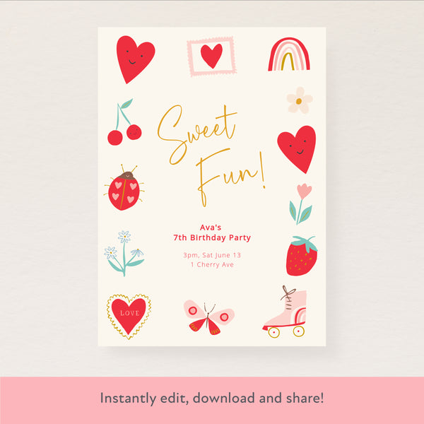 Kids Icon Download & Print Invitation Image1