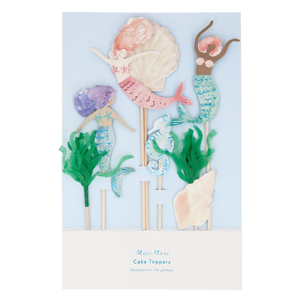 Our mermaid party supplies bundle includes mermaid tableware and a mermaid garland.  Image1