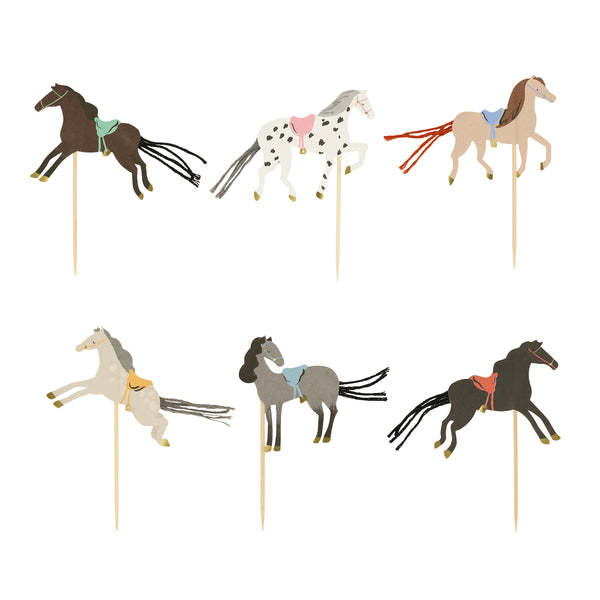 Make your horse birthday party look amazing with our special supplies, including a horse garland, tableware and a cupcake kit.  Image5
