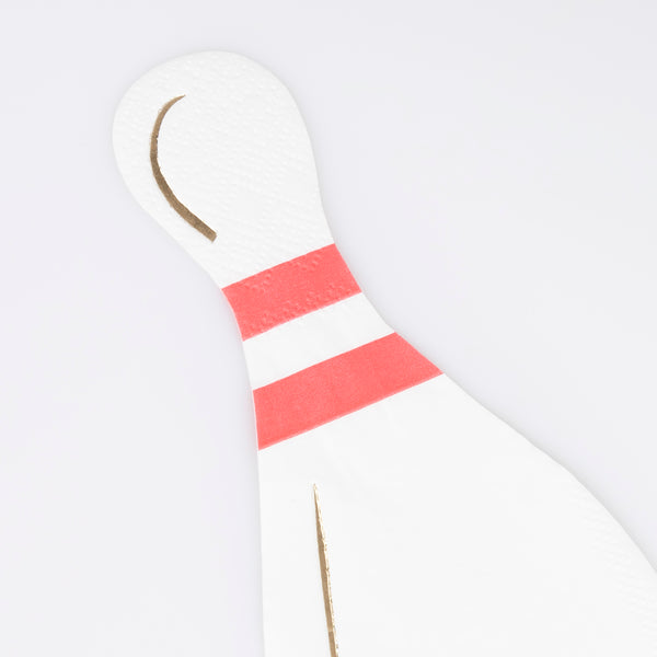Our bowling pin napkins are the perfect paper napkins for a bowling party or '50s diner themed party. Image2
