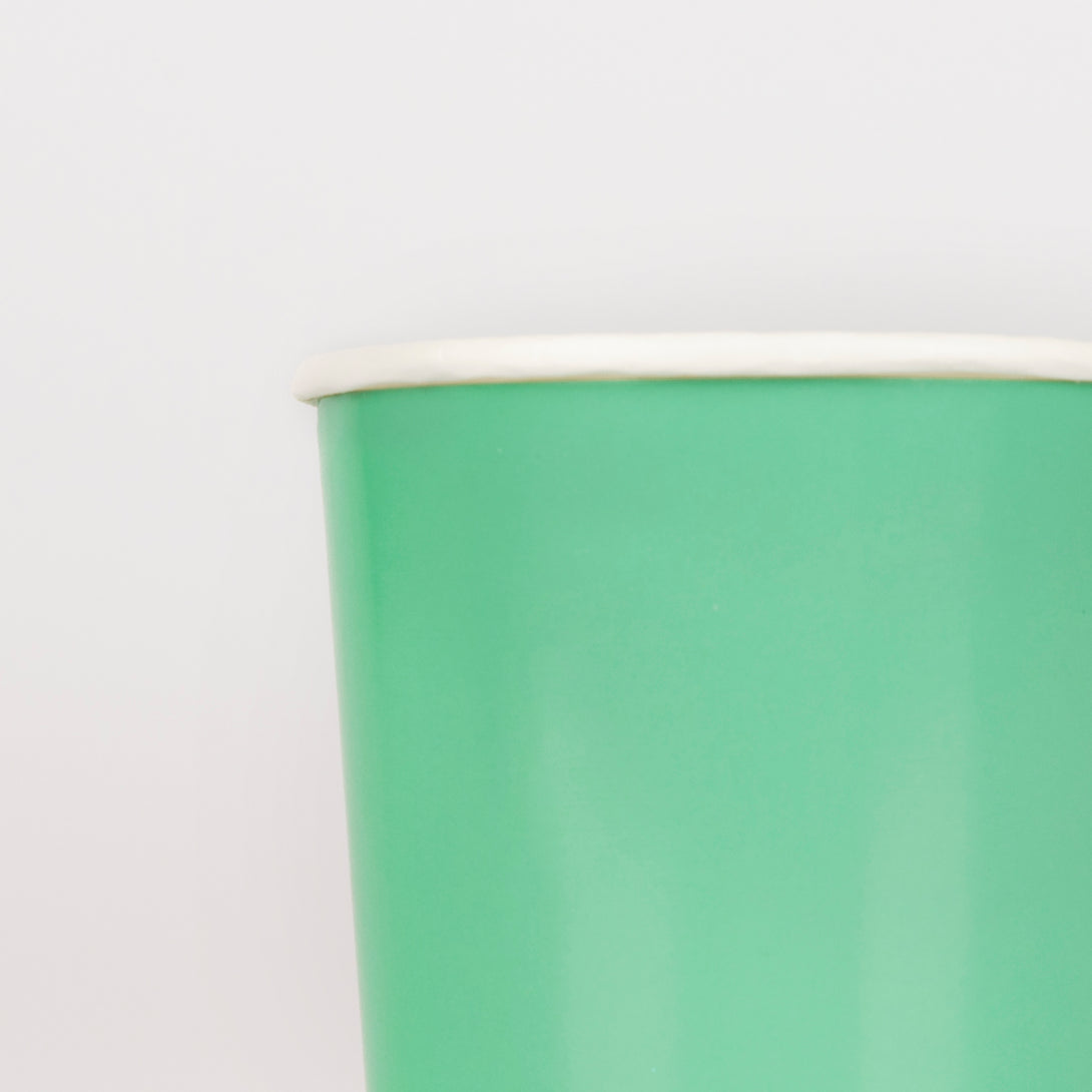 Our paper cups, in green, are ideal as St Patricks Day cups or as kids cups for any party.