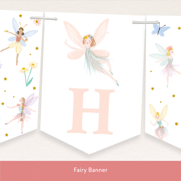 Our digital party bundle, with bright and beautiful fairy illustrations, includes all you need to welcome guests to your party. Image4