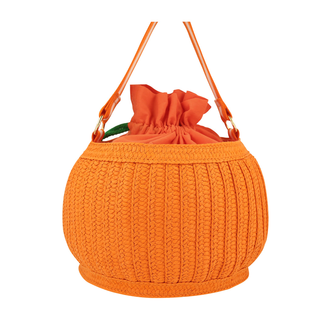 Our Halloween basket has a cute pumpkin face and fun tassels. Image5