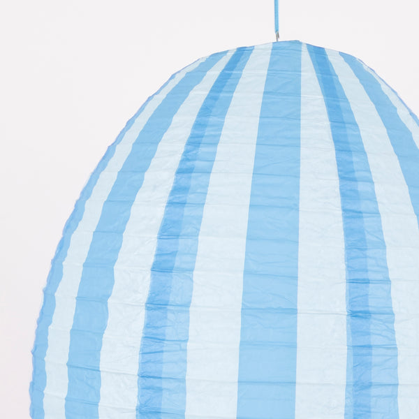 Our striped blue paper lanterns are the perfect hanging decorations for baby showers, birthday parties or all year decorations. Image3