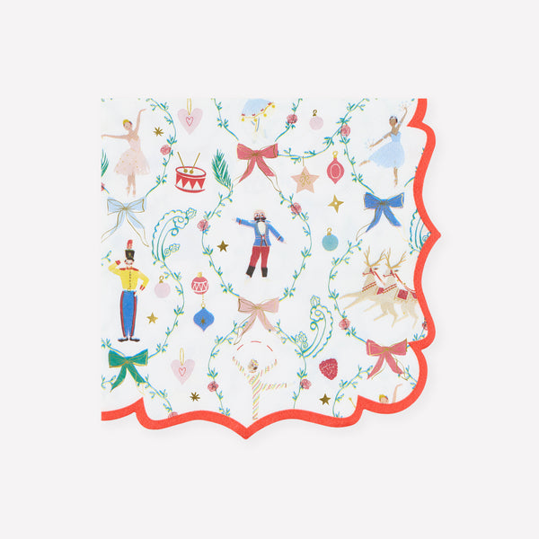 Our large Christmas paper napkins, with a design based on the NYCB's The Nutcracker, are stylish and practical. Image1