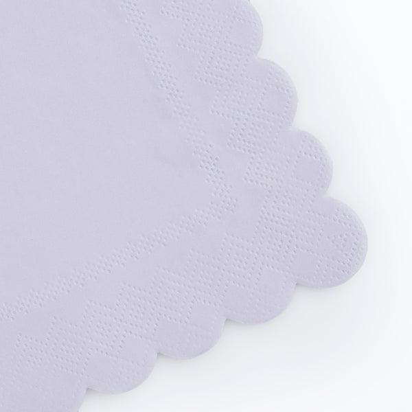 Our large party napkins, in a pastel purple shade, are perfect to add to your birthday party supplies. Image3
