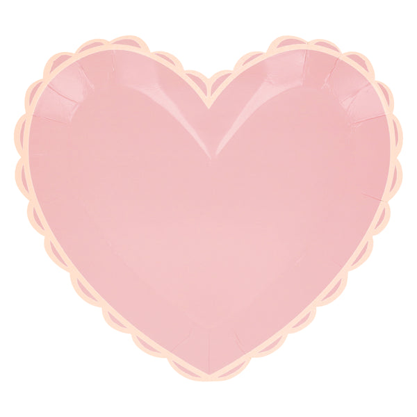 Our dinner plates, in heart shapes, feature a range of pretty pastel colours and a scalloped border. Image6
