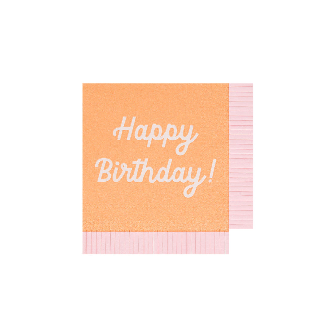 Our small paper napkins have the words Happy Birthday on them and lots of bright co-ordinating colours to look amazing on your party table.