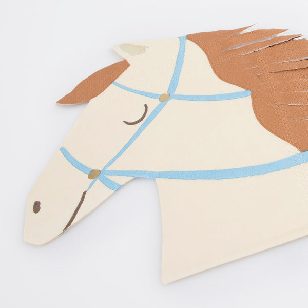 Make your horse birthday party look amazing with our special supplies, including a horse garland, tableware and a cupcake kit.  Image1